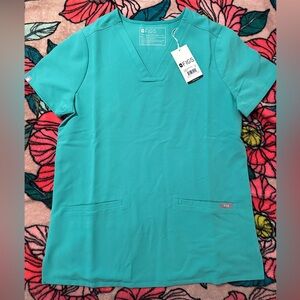 Figs Surgical Green Casma Scrub Top XS NWT